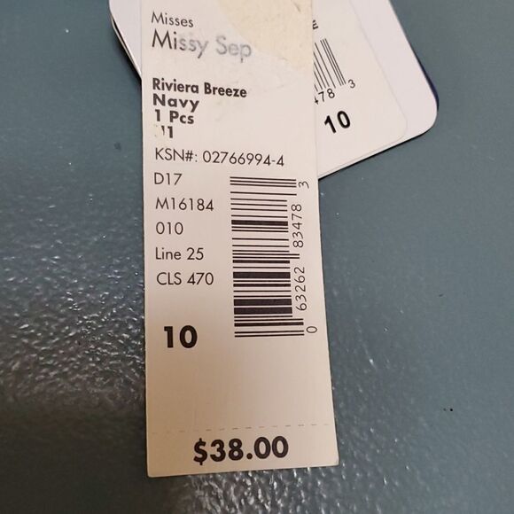 Nautical bathing suit top. NWT, navy 10, nice modest style. Next cruise.. - Picture 6 of 8